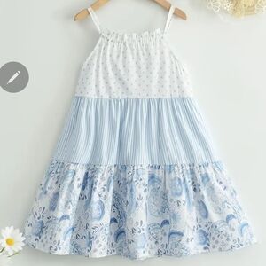 Girls' Light Blue Tiered Sundress - Brand Unspecified